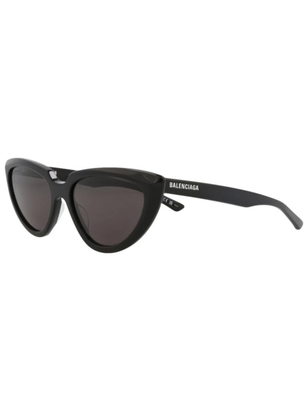 New Balenciaga Women's Sunglasses Cat Eye Acetate Frame Black Black Grey